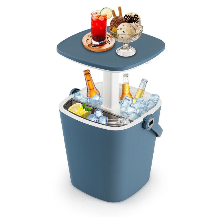 3-in-1 Portable Cooler Bar Table with Bottle Opener and Lift Top Lid for Camping Poolside_voghion.com