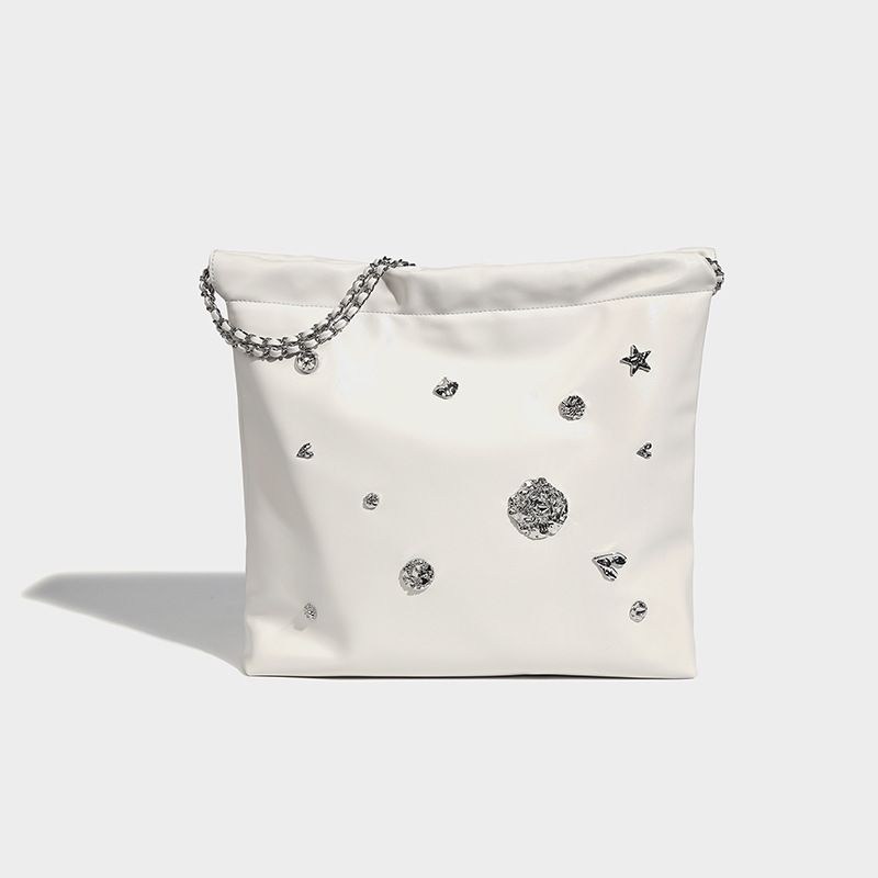 Ladies Garbage Bag, Large Capacity Commuter Bucket Bag, 2025 Fall And Winter New Trend Casual Multifunctional Chain Shoulder Bag Fashionable Hundred_voghion.com