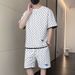 Unschlagbare Qualität Sommer Casual Sport Anzug Trendy, Modisch und Gut Aussehend Set, Gepaart Mit Herren Kurzarm Shorts Zweiteiliges Set_voghion.com
