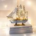 Smooth sailing model living room room, wine cabinet decoration, birthday gift, female wooden craft boat man_voghion.com