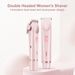 2-in-1-Bikini-Trimmer und Körperrasierer für Damen, schmerzfrei, wiederaufladbar, IPX5, wasserdicht, Pflegesystem für die EU /_voghion.com