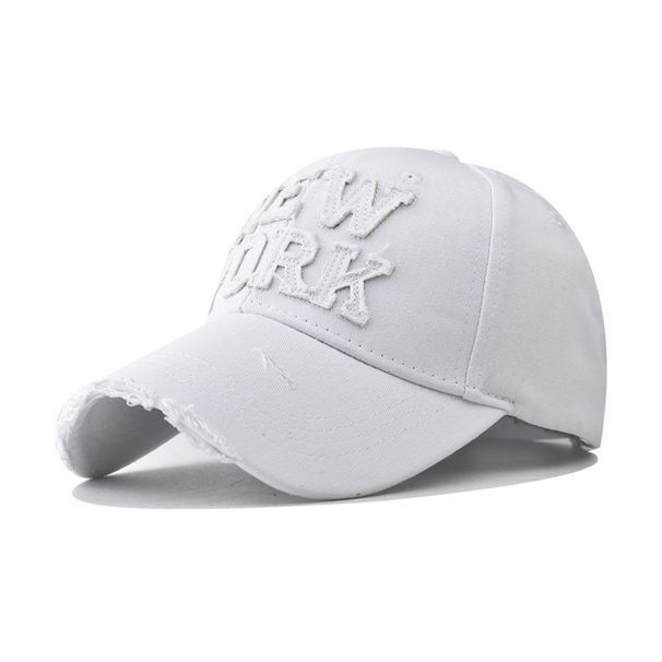 Uus puuvillane peaümbermõõt NEW YORK kolmemõõtmeline tikitud pesapallimüts kõva Oxfordi voodriga, mis ei võta kuju._voghion.com