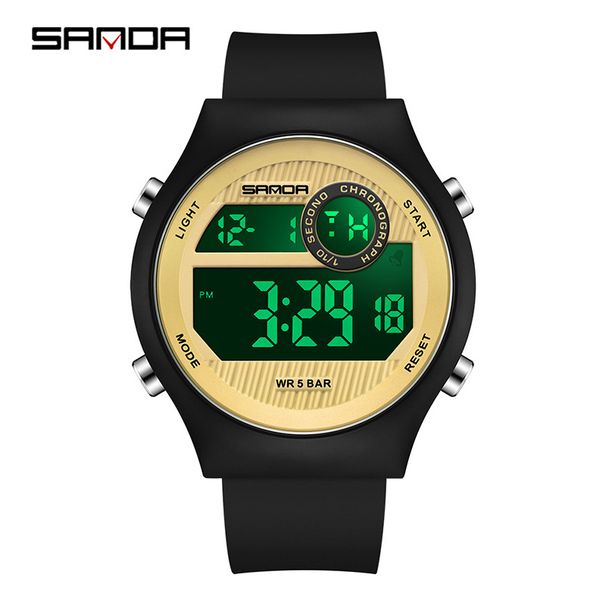 Unisex Digital Sports Watch With Luminous Display, 50M Waterproof, Lightweight Silicone Strap For Outdoor & Daily Wear_voghion.com
