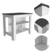 Rockaway 3-Shelf Kitchen Island White And Onix_voghion.com