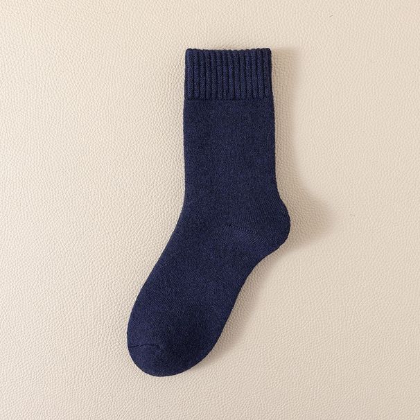 A pair of cold resistant wool socks, thickened socks, men's mid tube socks, winter plus velvet warm terry socks, cashmere socks_voghion.com