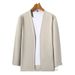 Spring New Solid Color Knitted Casual Knitwear Fashion Korean Version Cardigan Men's Thin Jacket_voghion.com