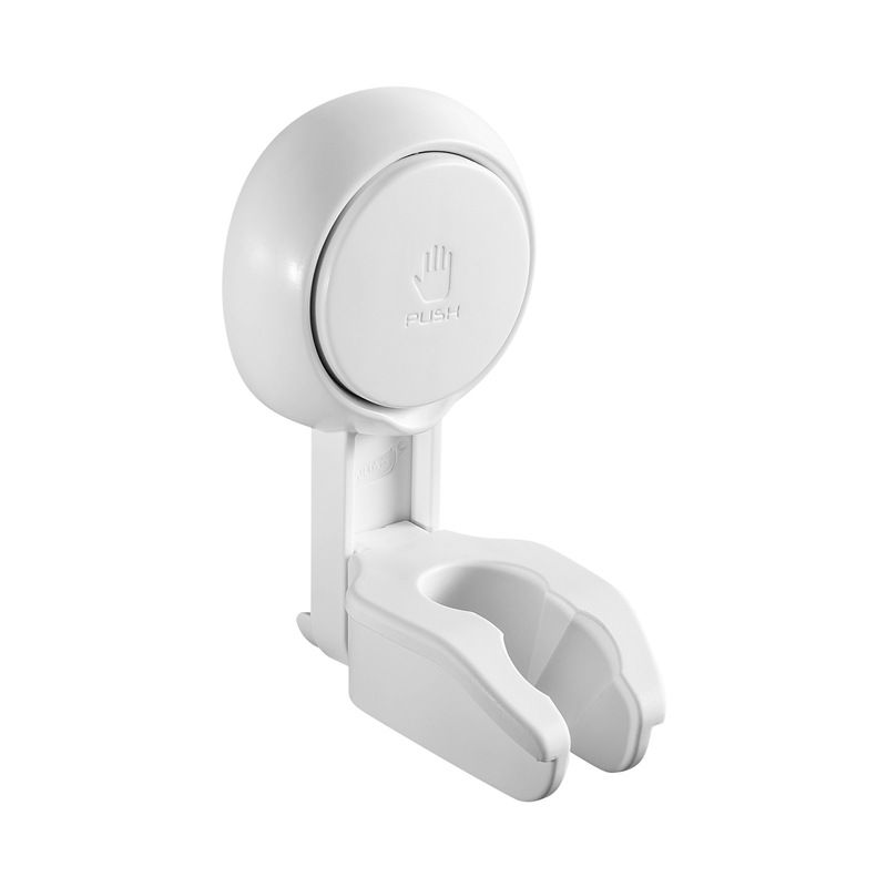 Supporto doccia a ventosa senza foratura - Supporto da parete regolabile con gancio per soffione doccia, accessorio per organizzare il bagno_voghion.com