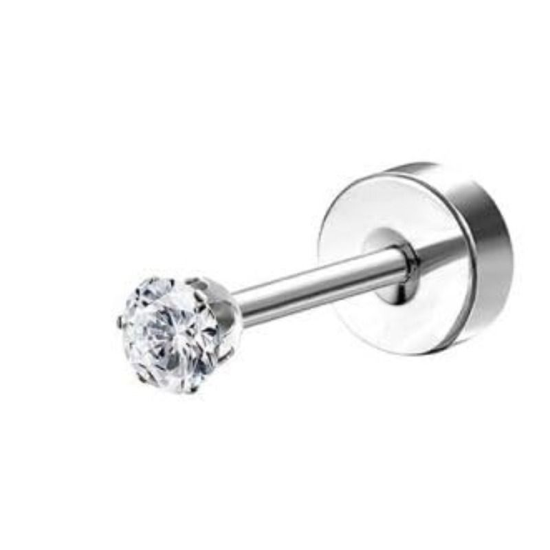 1 paio di orecchini per orecchie sensibili, in acciaio chirurgico inossidabile, per donne, delicati orecchini a perno con parte posteriore piatta e cartilagine._voghion.com