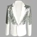 2024 Sequin Splice Fashion Slim Mascuolo Performance Stage Suit Jacket Studio Cantante Costumi Blazer Uomo Taglie Forti_voghion.com