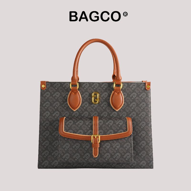 Designer Large Capacity Printed Hand Held Commuter Underarm Tote Bag_voghion.com
