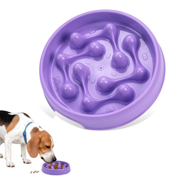 Slow Feeder Pet Anti-Choke Anti-Tip Cat Food Small Medium Large Dog Bowl_voghion.com