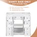 36' Bathroom Vanity Without Sink, Cabinet Base Only, One Cabinet And Six Drawers, White_voghion.com