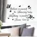Believe yourself inspirational English butterfly PVC CH81570 living room bed wall sticker_voghion.com