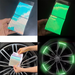 Car wheel hub reflective seven color laser luminous tire anti-collision sticker with personalized creativity, motorcycle_voghion.com