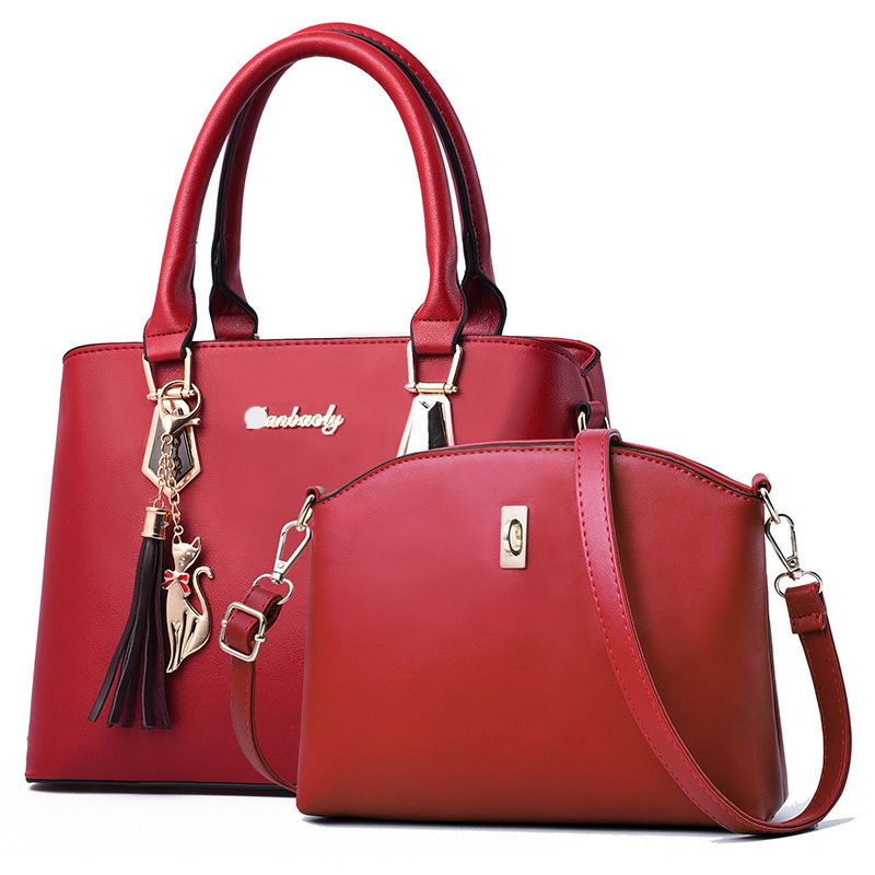 Borsa da mamma per panino portatile da donna di nuova moda Borsa a tracolla a tracolla in tinta unita semplice e di grande capacità alla moda_voghion.com