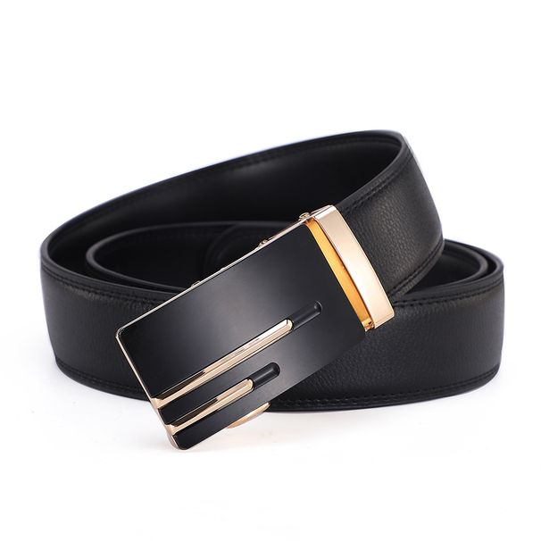 Men's Genuine Leather Belt With Automatic Buckle - Business & Casual Style For All Ages_voghion.com