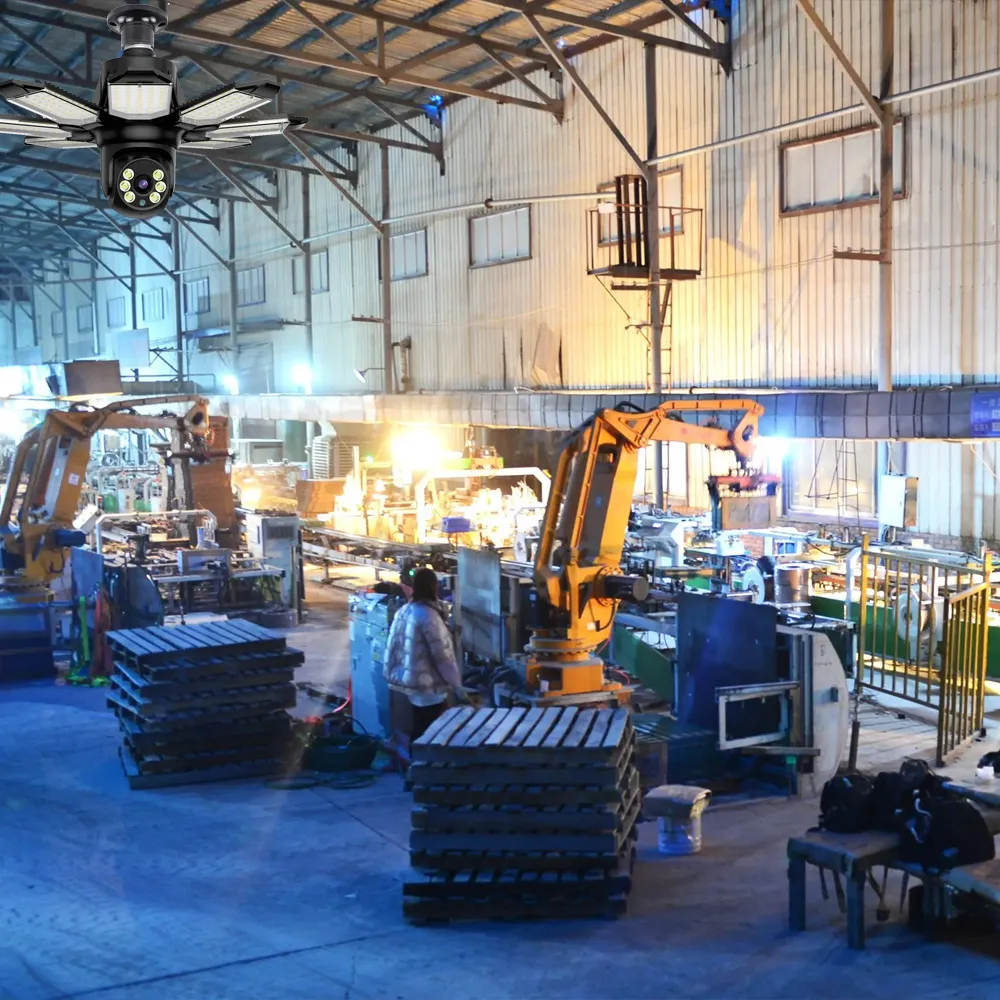 2-In-1 Light & Security Camera - Wireless Monitoring With HD Night Vision (Motion Detection 2-Way Audio Easy Installation Remote Access Via App)_voghion.com