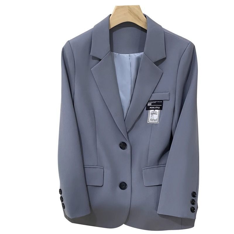 Chaqueta de traje gris y azul de alta calidad para mujer, nueva chaqueta de otoño, diseño de celebridades de internet._voghion.com