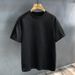Men's Clothing Texture Handsome Short Sleeved Trend Jacquard Solid Color Half Sleeve Versatile T Shirt_voghion.com