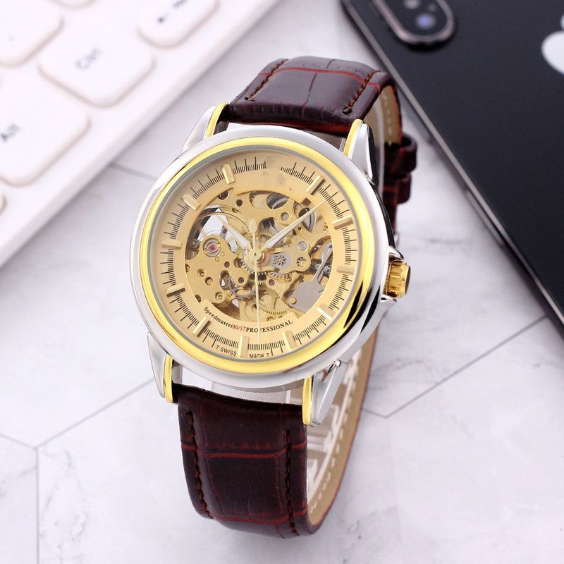 Reloj mecánico automático Oujia 2023 para hombre, de tres agujas y estilo informal._voghion.com
