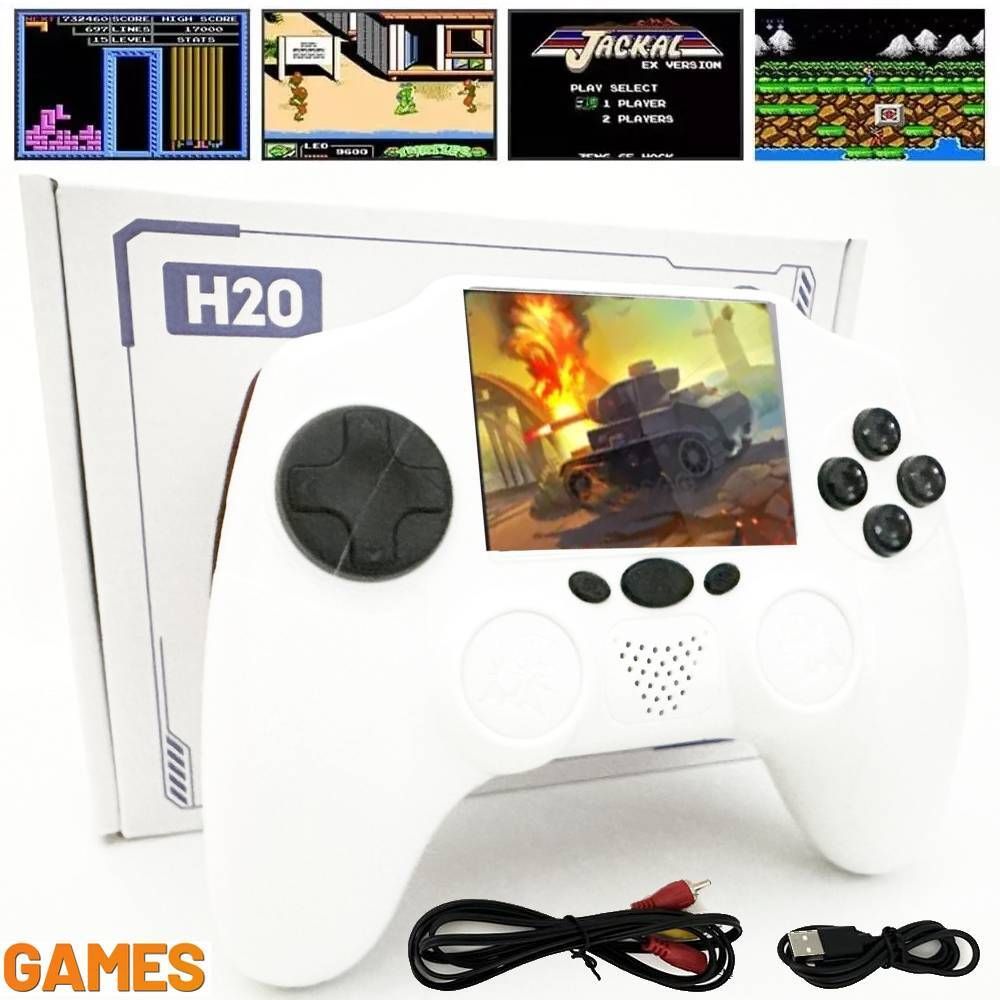Console de jeu rétro avec écran HD de 2,4 pouces, portable, sans fil, 1 000 jeux_voghion.com
