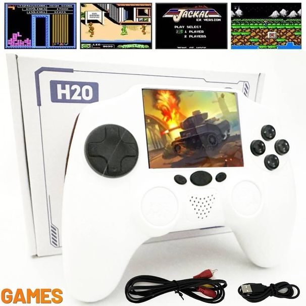 Console de jeu rétro avec écran HD de 2,4 pouces, portable, sans fil, 1 000 jeux_voghion.com