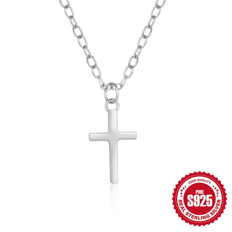 Collier en argent sterling 925 pour femme, chaîne à clavicule lisse, style minimaliste et tendance_voghion.com