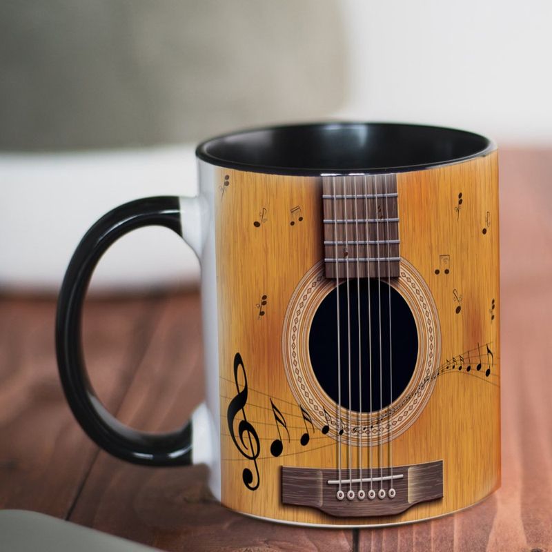 Nytt gitarr-, piano-, violin-, trumställ, Guzheng, invändig färg, svart keramik 350 ml, musikentusiaster_voghion.com