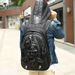 Personalized men's bag, women's PU handheld single shoulder backpack, new animal leopard head travel computer backpack_voghion.com