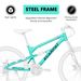A26207 26 Inch Steel Frame Shock Fork Plus Shock Absorber 21-speed Unisex Mountain Bike_voghion.com