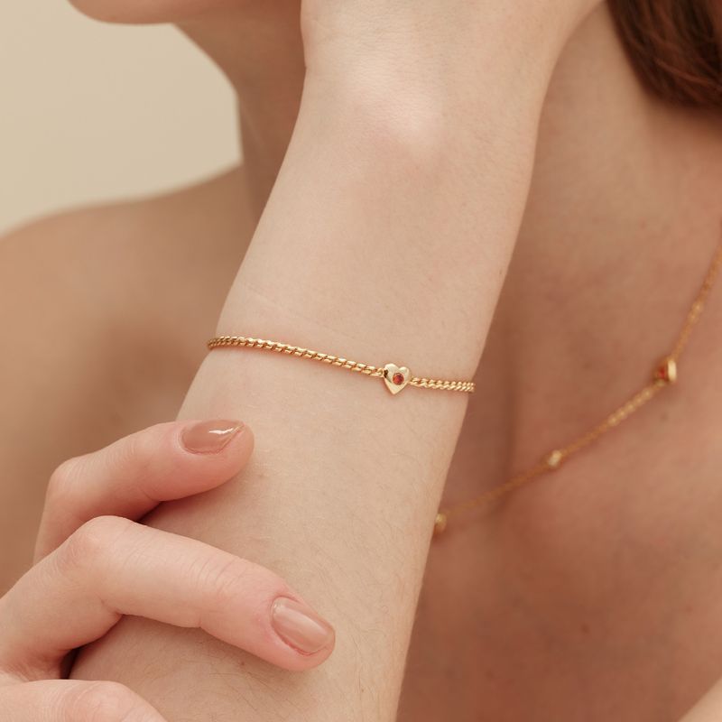 Bijoux pour femmes Seine Sweet Red Love Bracelet plaqué or léger luxe haut de gamme accessoires pour les mains design de niche de mode_voghion.com