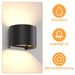 Glitzerlife LED Wandleuchte Innen Wandlampe - Aussenlampe Schwarz Wandbeleuchtung Aussen 5W Up Down Außenleuchte IP65 Wandstrahler 3000K Warmweiß Außenbeleuchtung_voghion.com