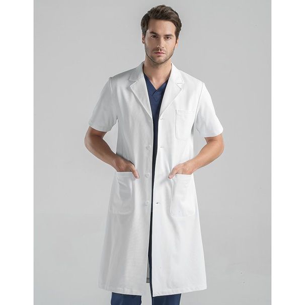 Damenbekleidung Weißer Kittel Weiblich Kurzarm Medizinstudent Männlich Langarm Weißer Kittel Orale plastische Chirurgie Laborarbeitskleidung_voghion.com