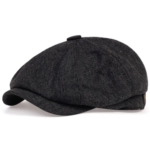 Mode Männer Zeitungsjunge Hüte Peaky Herbst Vintage Herringbone Octagon Cap Frauen Casual Streifen Baskenmütze Gatsby flachen Hut_voghion.com