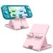 Accesorios de viaje portátiles para Nintendo Switch Conosle Stand Mini Bracket Pink Blue Ajustable para Pad Phone Switch Lite Holder_voghion.com