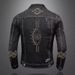 Herren Distressed Jeansjacke – Vintage Schwarzer bestickter Oversize-Mantel (M-4XL) – Retro-Streetwear für Herbst & Winter_voghion.com