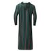 Loose Oversized Men's Long Hooded Jumpsuit With Striped Printed Muslim Robe_voghion.com