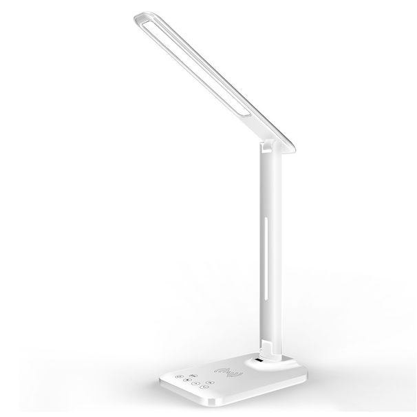 Modelo privado 6 botões dobrável LED leitura cronometrado proteção ocular lâmpada de mesa carregamento sem fio_voghion.com