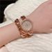 Cacaxi-Uhr für Damen, Roségold, Volldiamant, Kette, Artikel, modischer Trend, wasserdichte Quarzuhr_voghion.com