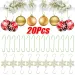 Crochets de suspension pour décorations de sapin de Noël en acier inoxydable, support pour boules de Noël, décorations pour Noël et le Nouvel An_voghion.com