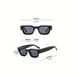 Men's small rectangular frame sunglasses, mixed color decorative glasses, fashionable metal hinge with glasses case and_voghion.com