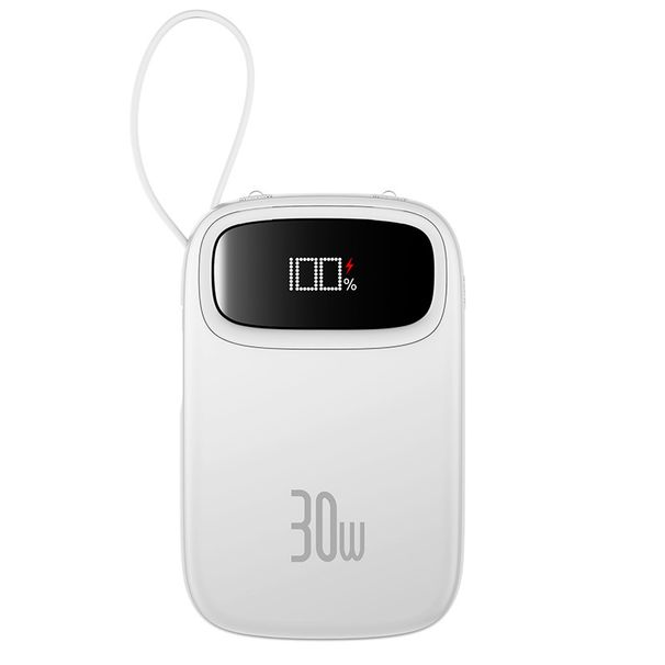 20000mAh Portable Power Bank With Built-in Cables, Fast Charging, High Capacity, Compact Design For IPhone, Android, And More_voghion.com