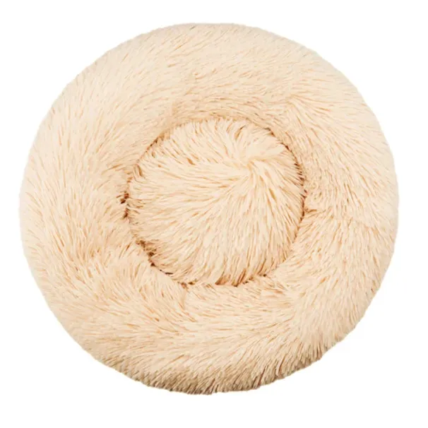 Round Pet Bed For Large,Medium And Small Dogs House Bed Soft Cats Bed Long Plush Dog House For Dogs House Winter Warm Sleeping_voghion.com