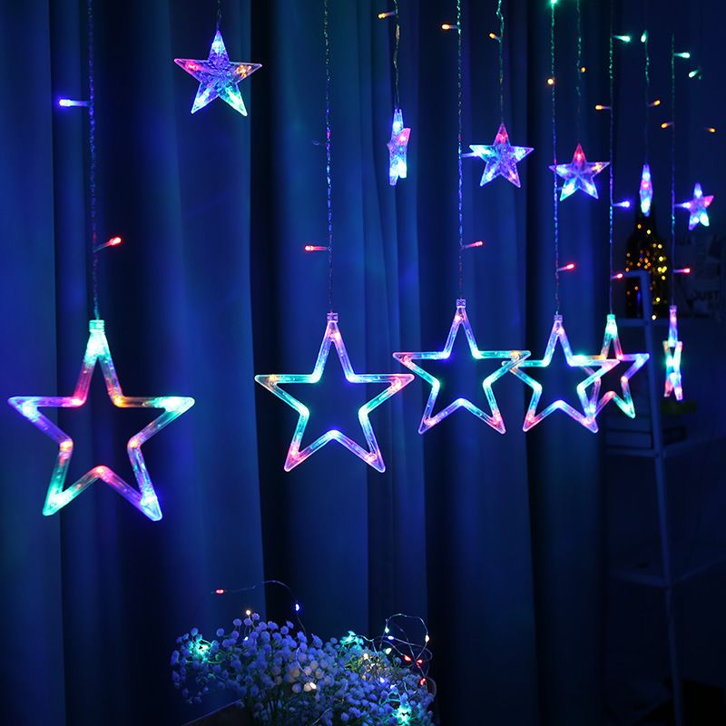 LED Fairy String Lights For Christmas Tree & Room Decor - Moon Star Wish Ball Curtain Lights, USB/Battery/Solar Powered, Warm White & Multi-Color_voghion.com
