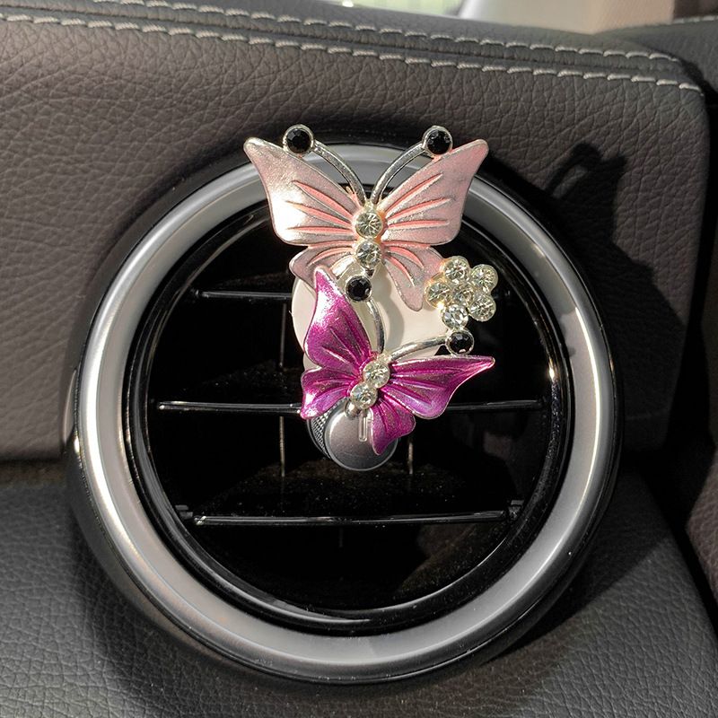 Accessoires de voiture, clip, fournitures de voiture, papillon coloré, climatiseur, sortie d'air, parfum, décoration_voghion.com