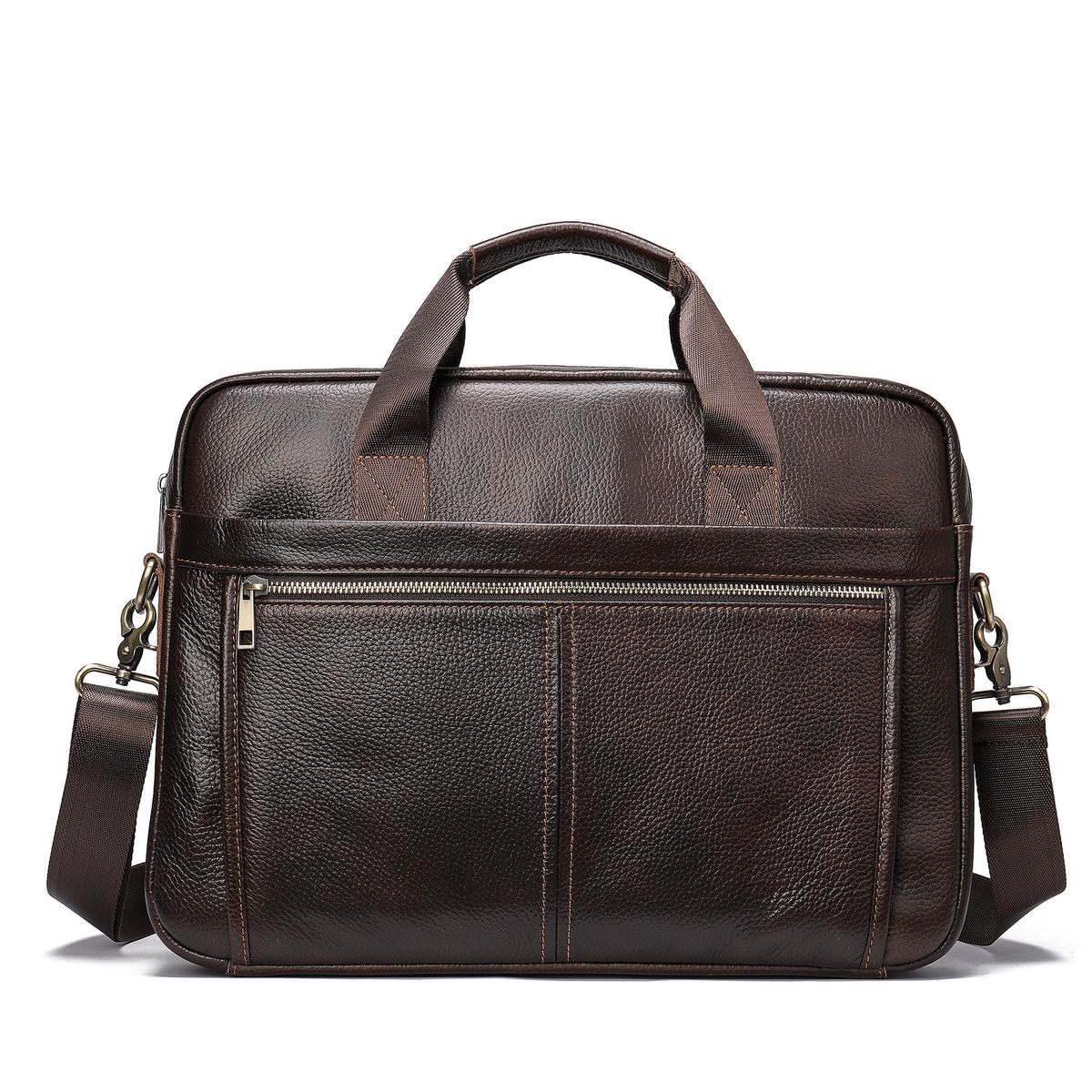 Marant Top Layer Cowhide Business Bag Men's Handbag Briefcase Simple Crossbody Shoulder Bag Trend_voghion.com