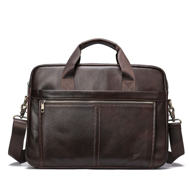 Marant Top Layer Cowhide Business Bag Men's Handbag Briefcase Simple Crossbody Shoulder Bag Trend_voghion.com