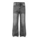 Men's Clothing Vintage Bootcut Light Gray Washed Denim Jeans For Men & Women | Retro Cleanfit Styling | High Waist Straight Leg Comfort Pants_voghion.com