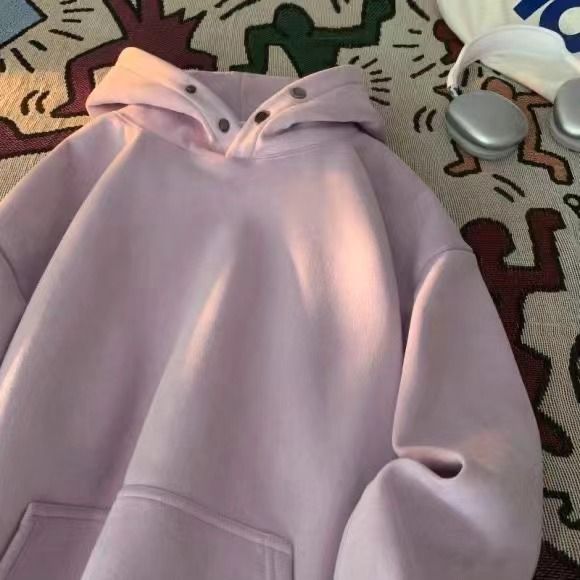 2024 Frühlings-Wildleder-Kapuzenpullover für Herren, trendige einfarbige Jacke_voghion.com