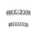 Hip Hop Gold Grillz Set - 8 Teeth Upper & Lower, 18K Electroplated Copper, Stylish Dental Jewelry (Gold, Silver, Gun Black, Rose Gold)_voghion.com
